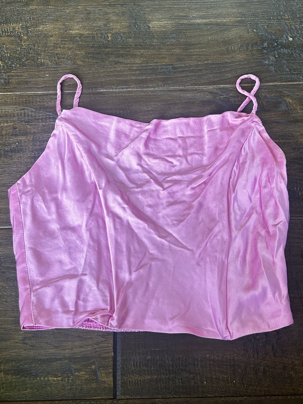 Astr Pink Satin Tank Top
